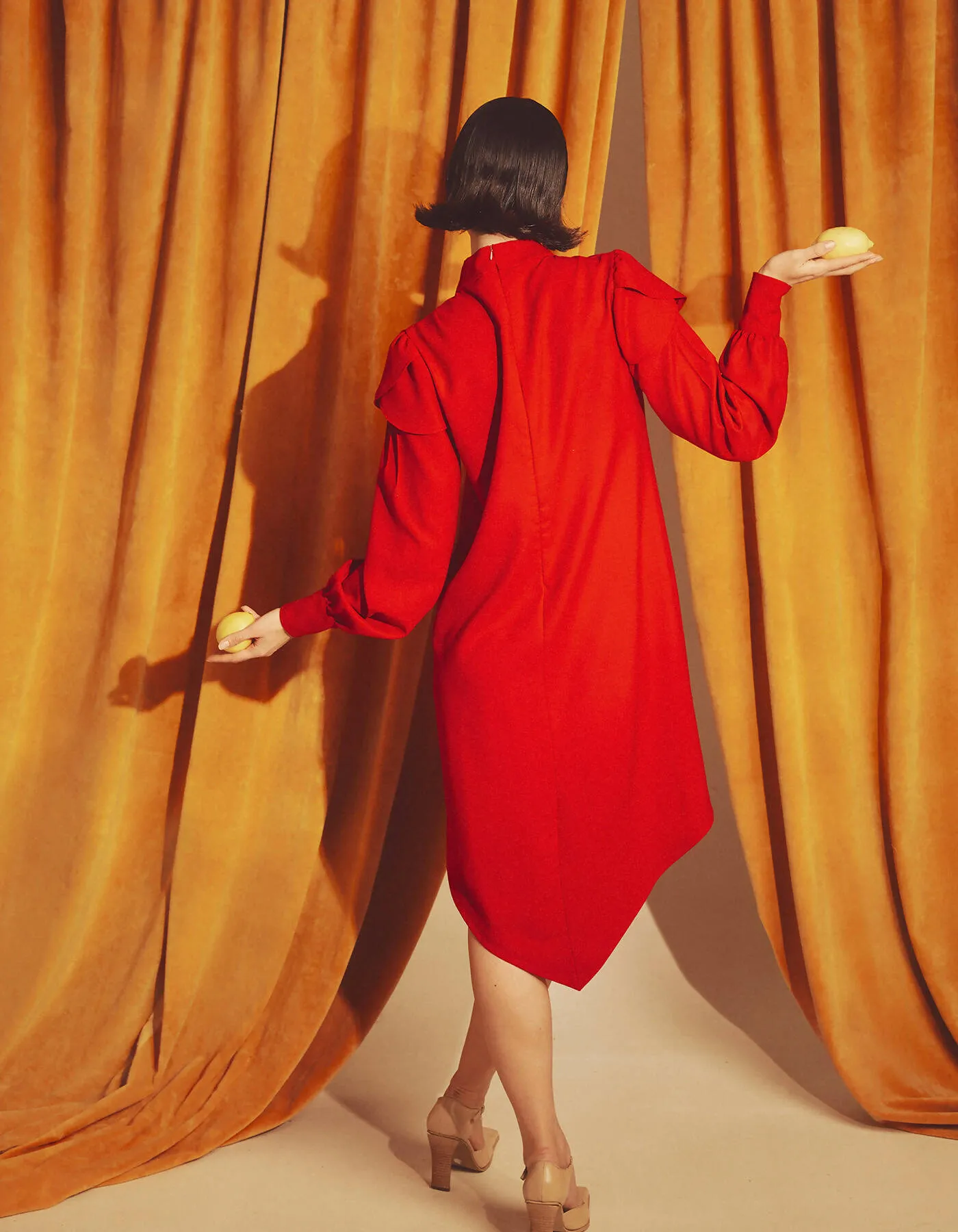 Amaryllis Asymmetric Dress