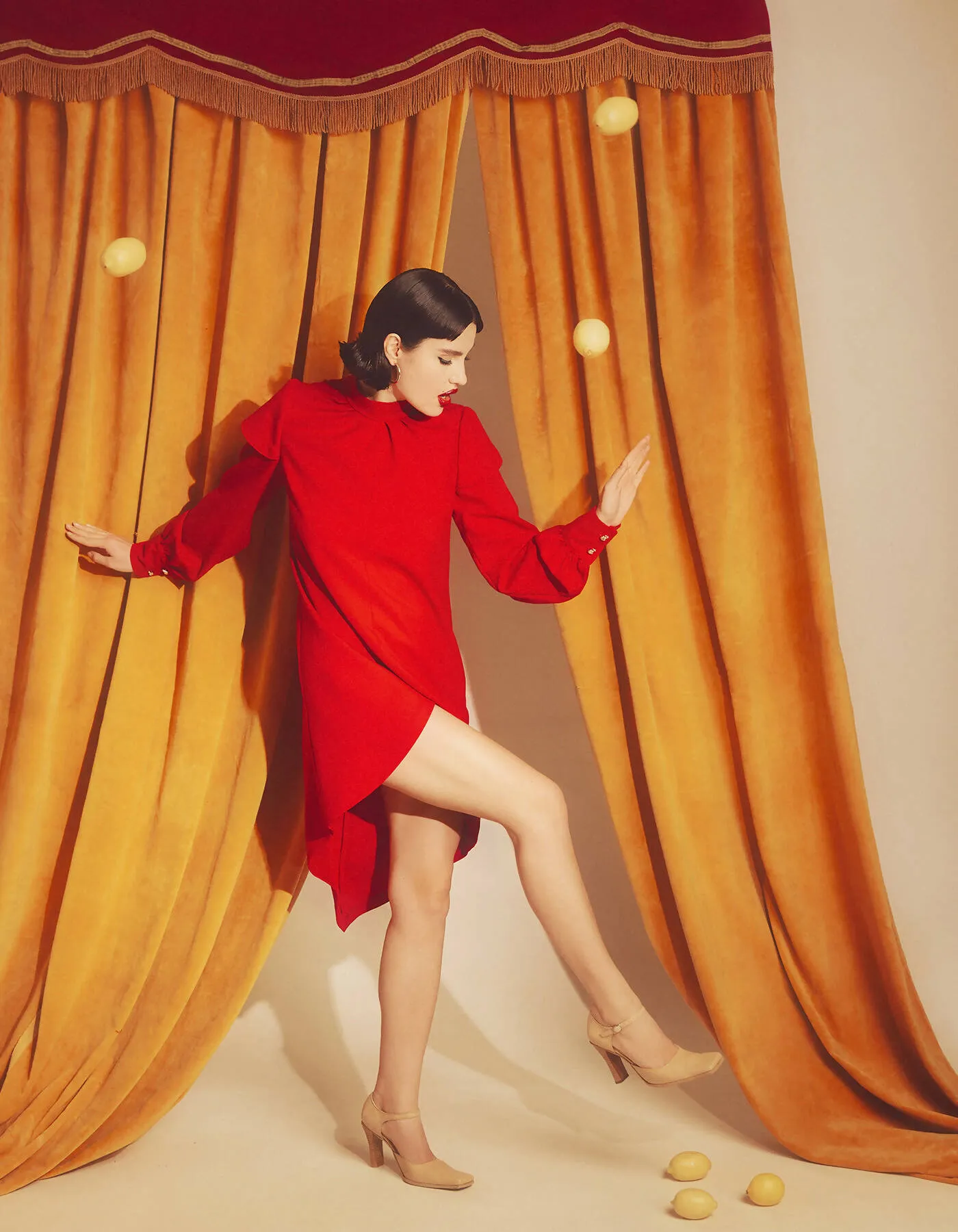 Amaryllis Asymmetric Dress