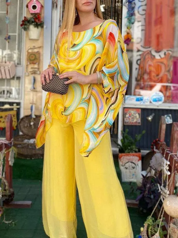 Fanning™ - Women Chiffon Printed Suit