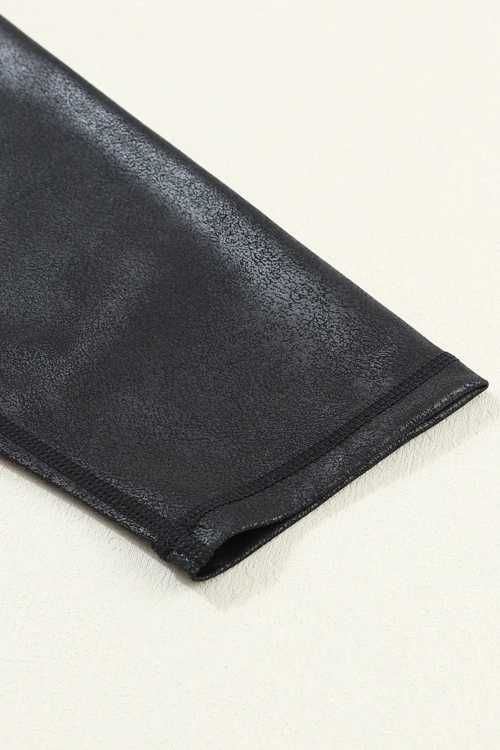 High Waisted Black Tummy Control Nylon Leggings