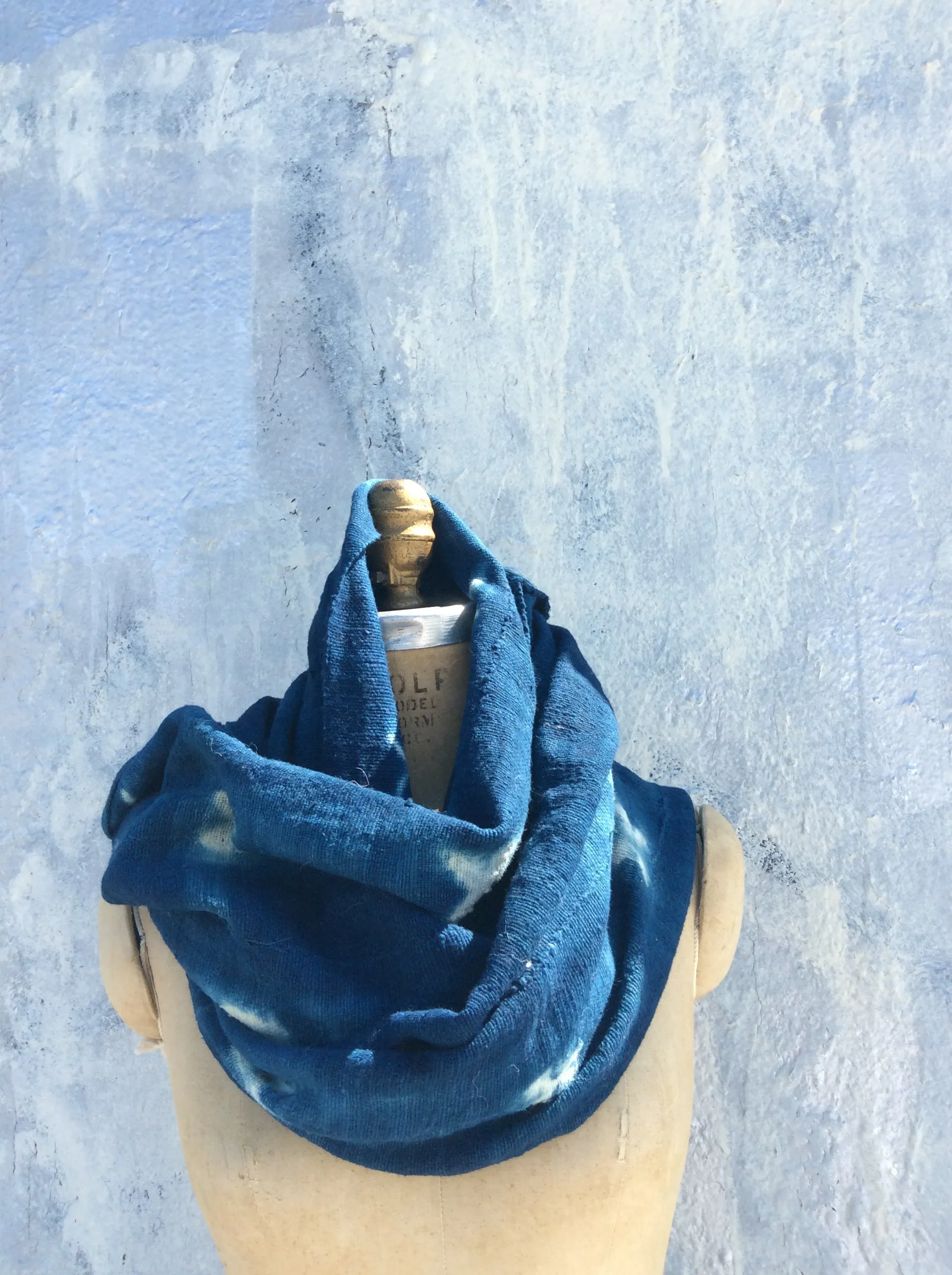 Indigo Blue scarf  , unisex , all seasons