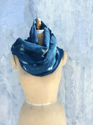 Indigo Blue scarf  , unisex , all seasons
