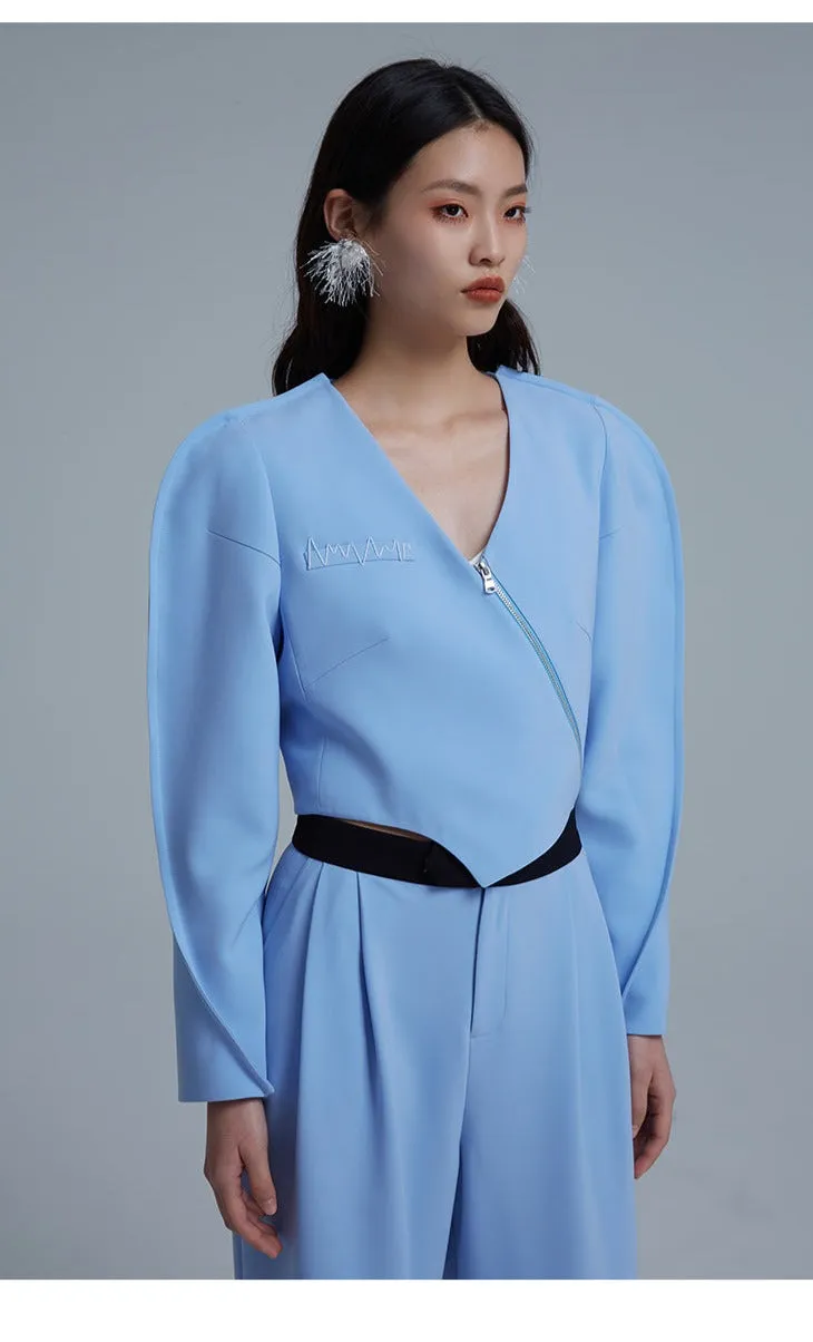 LEDIM W irregular blazer asymmetic luxury top - Arc