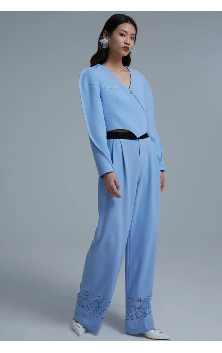 LEDIM W irregular blazer asymmetic luxury top - Arc