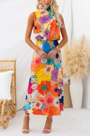 Liora™ - Floral Print Maxi Dress