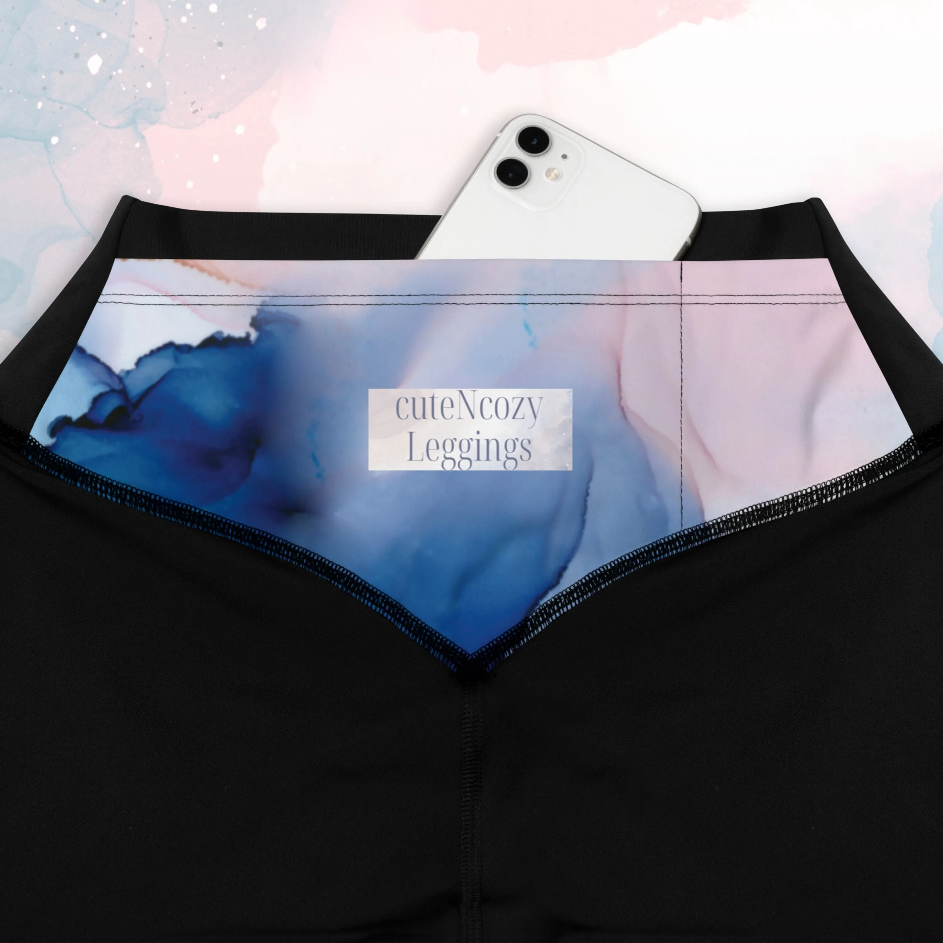 Pastel Marbling Compression Sports Leggings