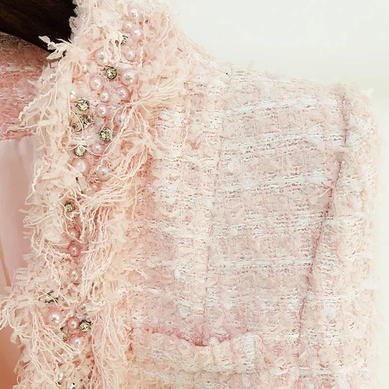 Pink Tweed Blazer