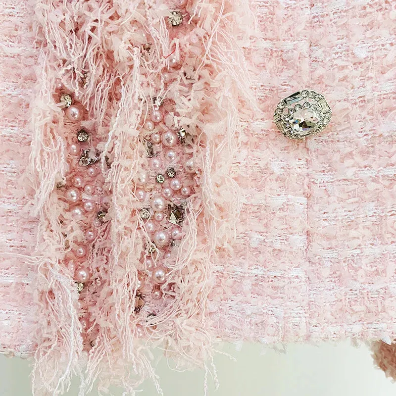 Pink Tweed Blazer