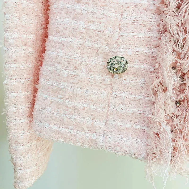 Pink Tweed Blazer