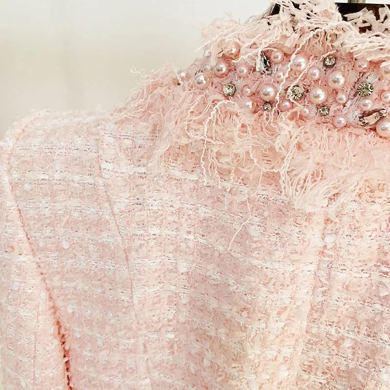 Pink Tweed Blazer