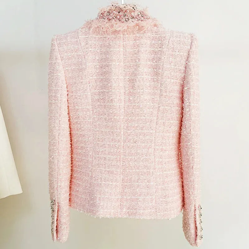 Pink Tweed Blazer