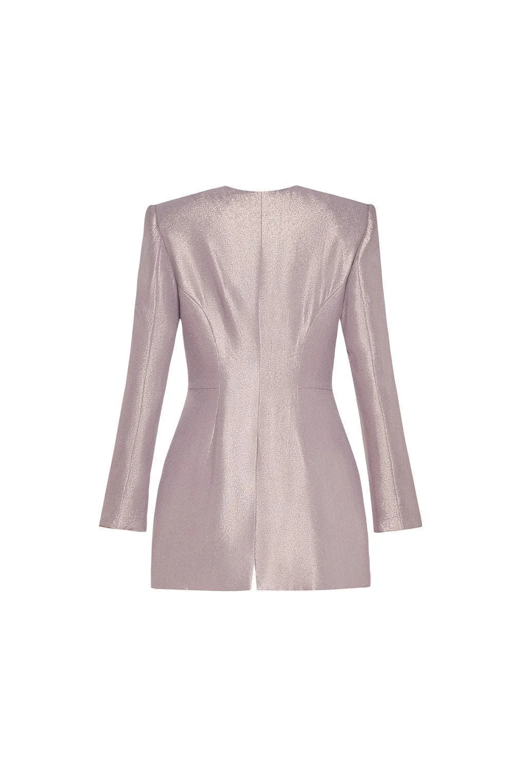Pristine Sheath Scoop Neck Georgette Blazer