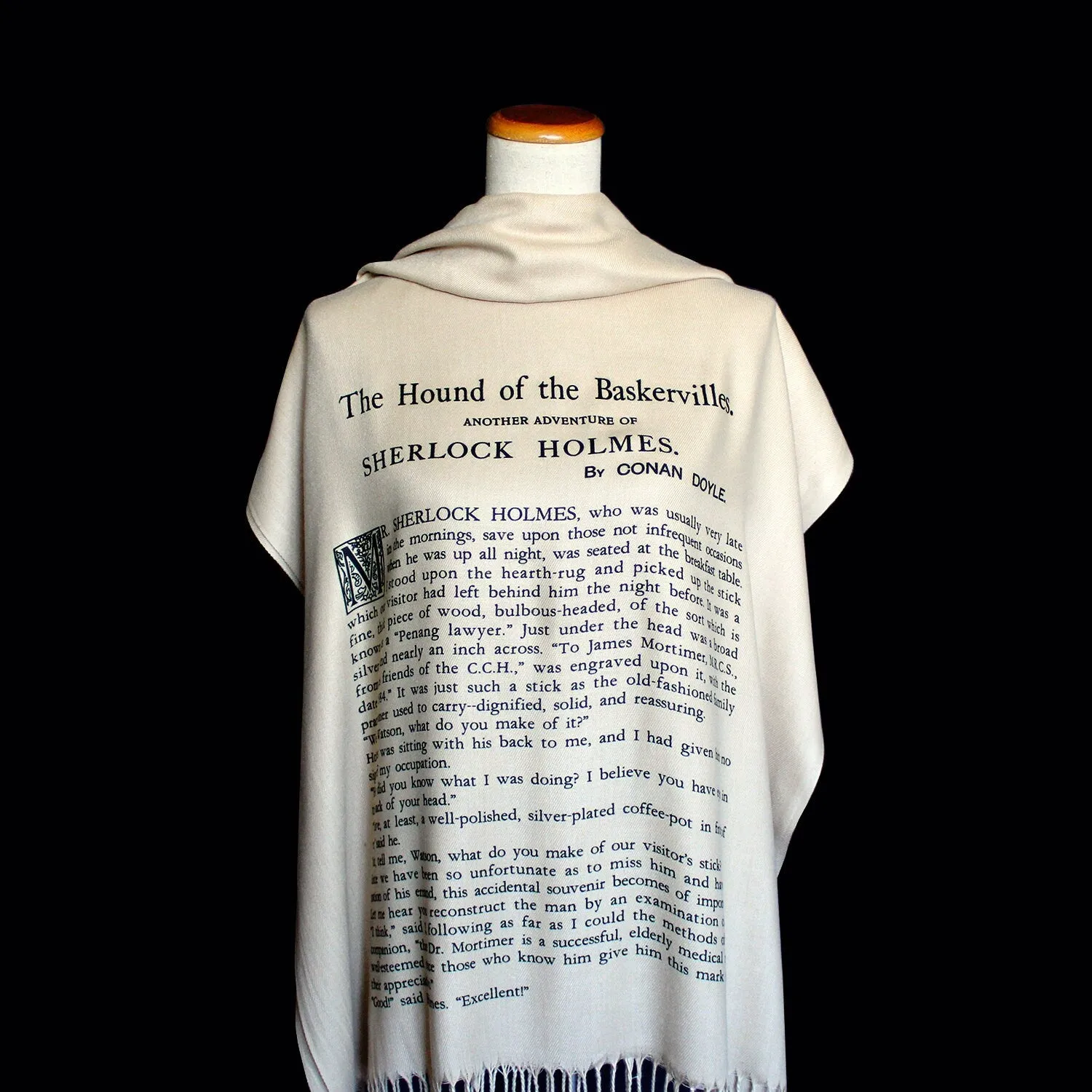 The Hound of the Baskervilles by Arthur Conan Doyle Scarf Shawl Wrap. Sherlock Holmes Scarf