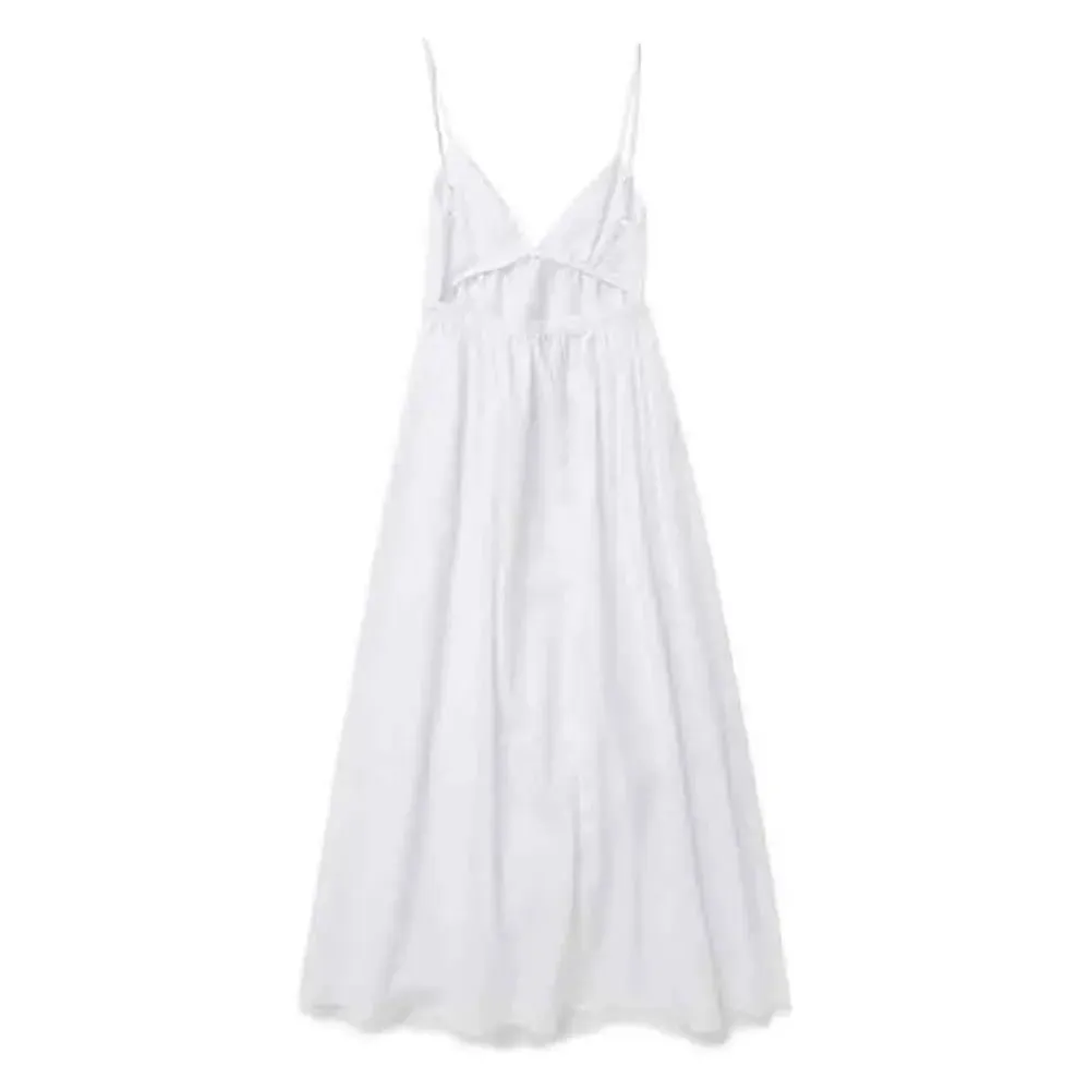 Women's Backless Sleeveless V Neck Summer Long Dress